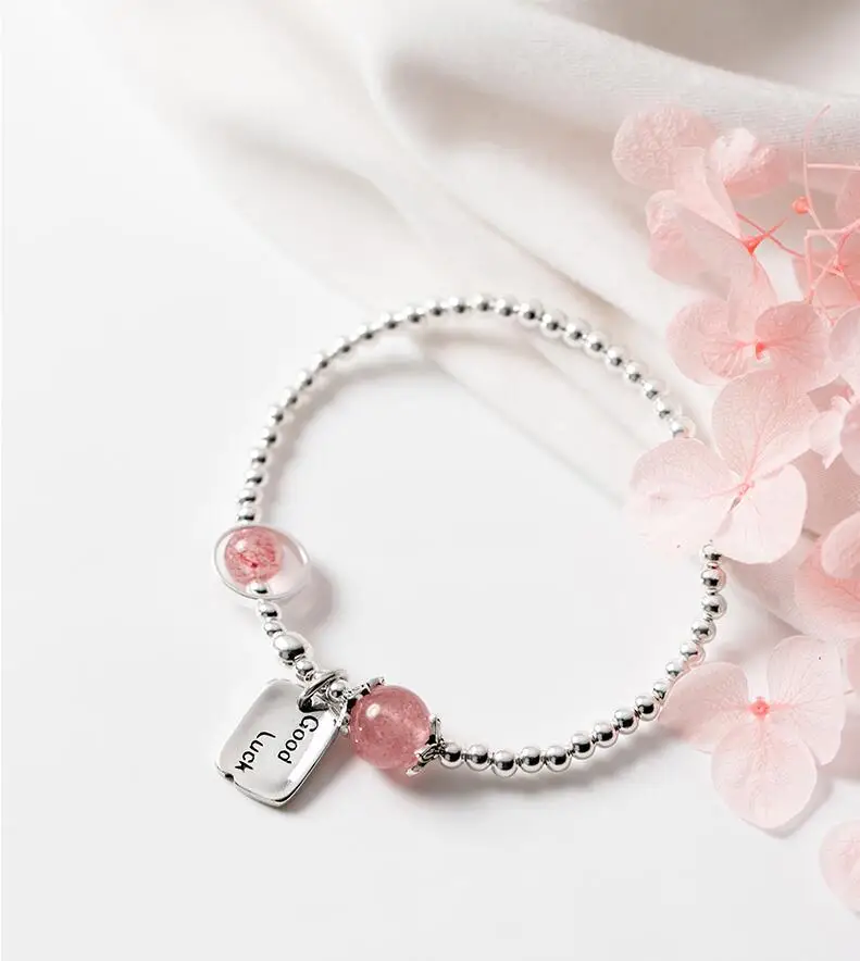 Серебряный браслет Goodluck 100% настоящий 925 пробы серебряный с бусинами из