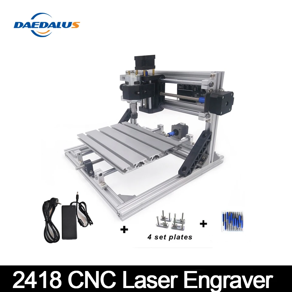 CNC 2418 с ER11 лазерный резак гравер Мини Diy машина Pcb ПВХ фрезерный станок