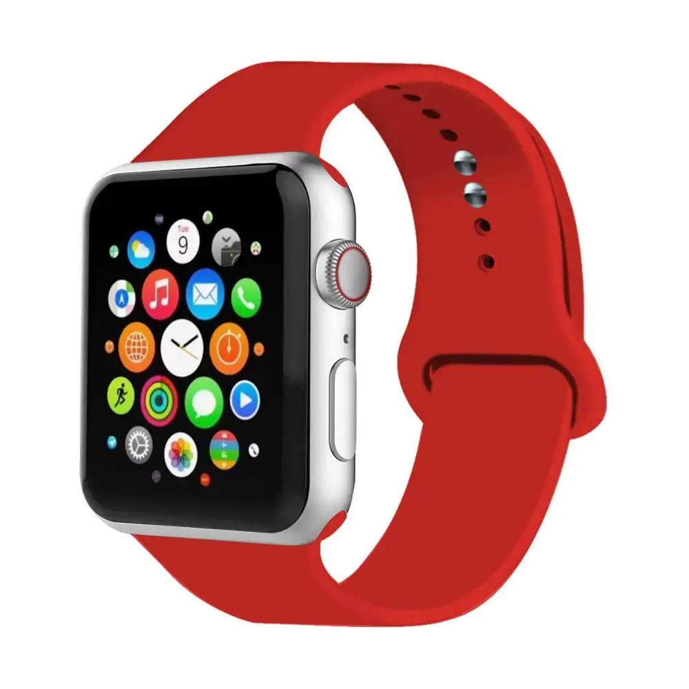 Red-1 Joyozy для Apple Watch ремешок из нержавеющей стали модный металлический спортивный браслет из нержавеющей стали ремешок для iWatch Series5 4 3 2 1 - Цвет ремешка: Red-1