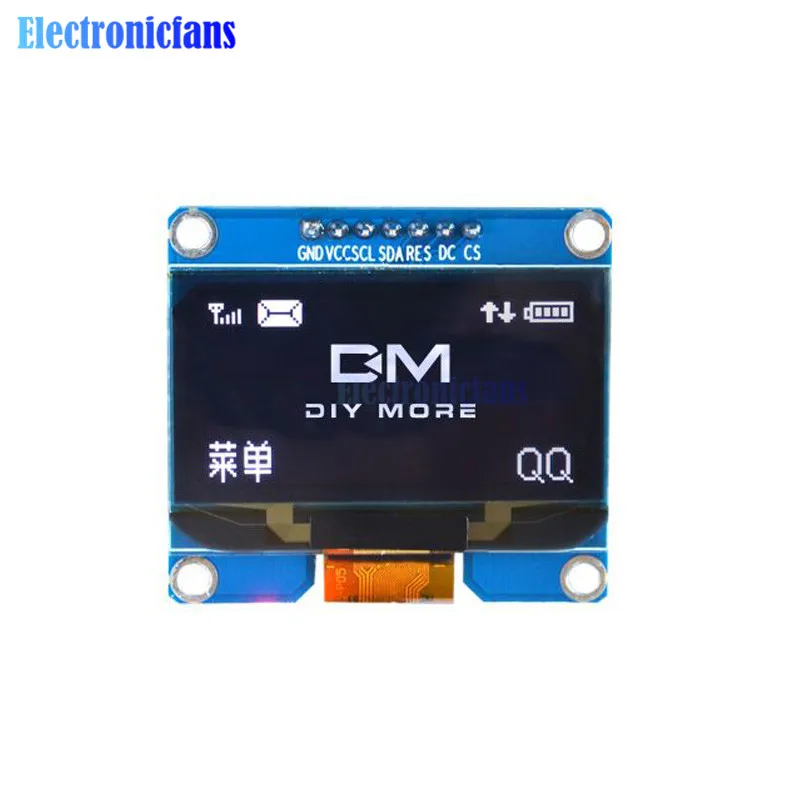 SSD1309 7PIN White 1,54 дюймов PM 5PIN/7PIN Белый Синий Желтый oled-модуль IIC I2C интерфейс 128x64 экран дисплея SSD1309 SPD0301 Драйвер IC 3,3-5 В - Цвет: SSD1309 7PIN White