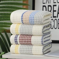 2pcset 2021 new pure cotton waffle towel honeycomb water absorption adult bath shower towel quick dry hand face towels 34x74cm
