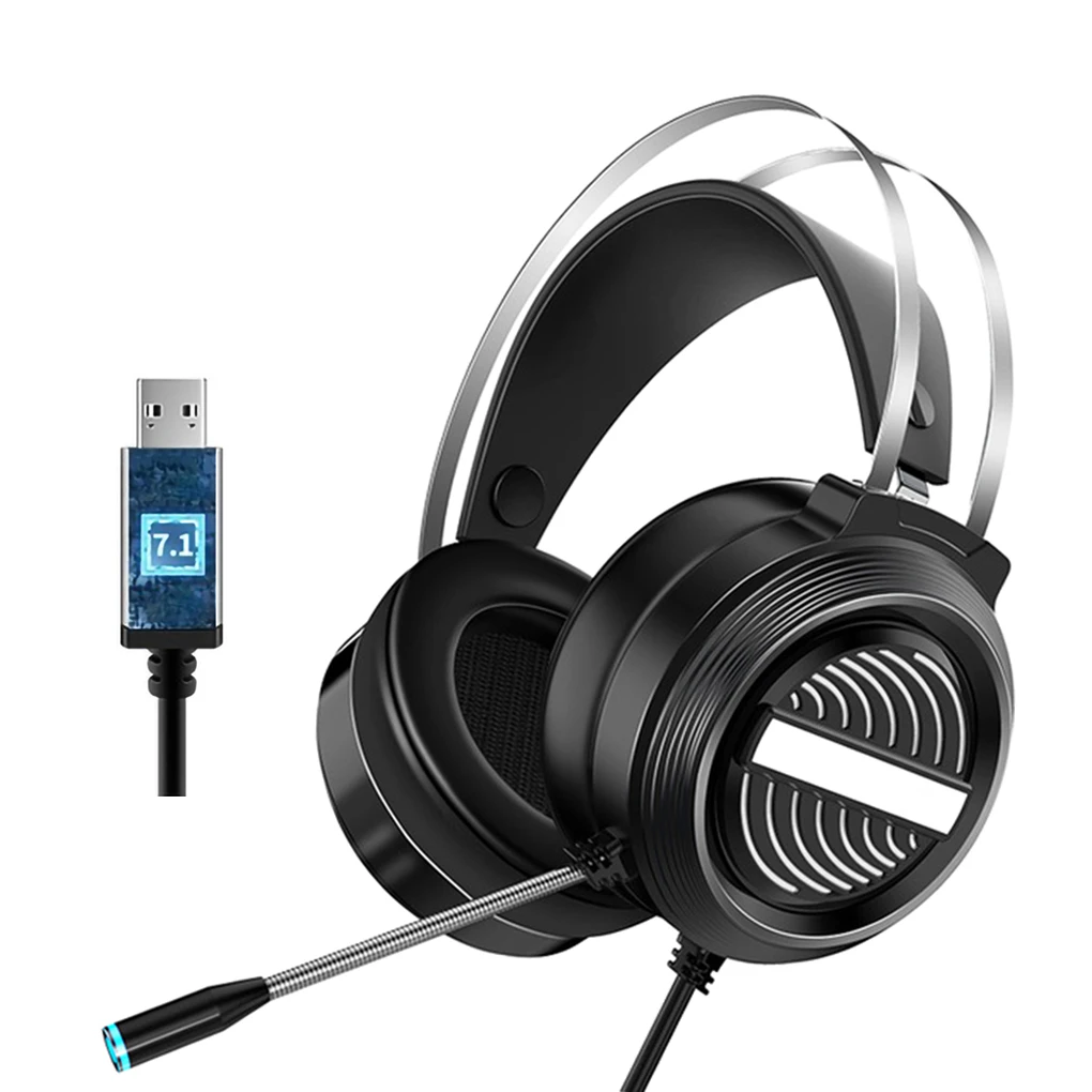 

Игровые наушники проводные 3,5 мм, наушники с шумоподавлением, USB портативная гарнитура с микрофоном для компьютера, с одним/двумя разъемами