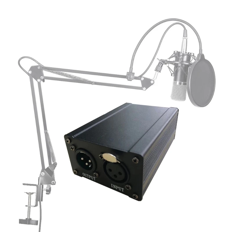 

Sound Card Condenser Microphone Phantom Power Supply 48V GAZ-PS02 Power Support Built-in 2200mAh Battery