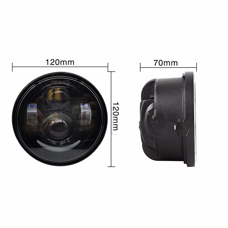 Черная/хромированная мотоциклетная светодиодная фара 4 65 дюйма для Dyna Fat Bob FXDF 2008