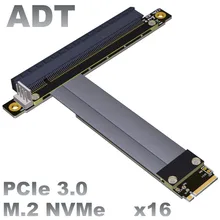M2 NGFF NVMe converter to PCIE x16 Graphics card built-in adapter M.2 mkey extension card pci-e 16x Flexible Flat Cable