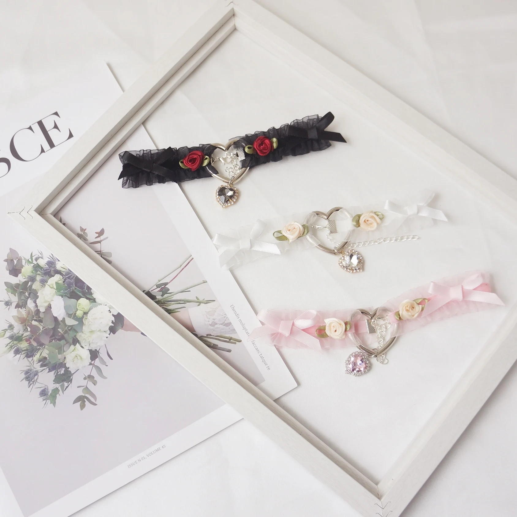 Винтажное сексуальное кружевное ожерелье чокер ручной работы и с искусственным