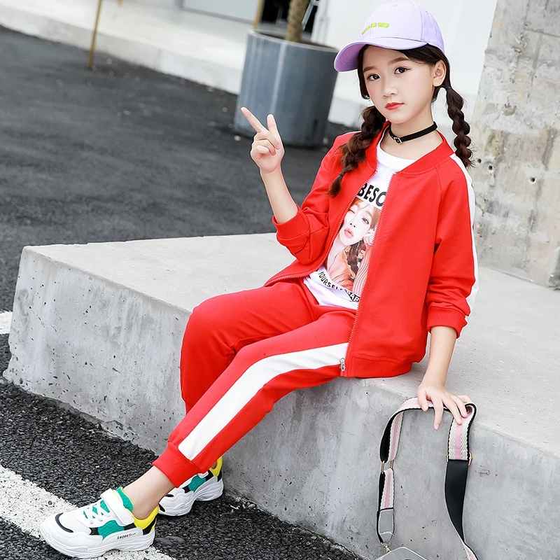 Комплекты для девочек детский спортивный костюм детская спортивная одежда