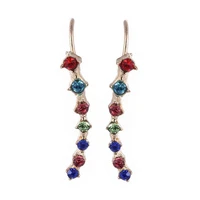 1pc bohemian piercing crystal rhinestone ear cuff ear hook clip earrings for women girl trendy earrings jewelry bijoux