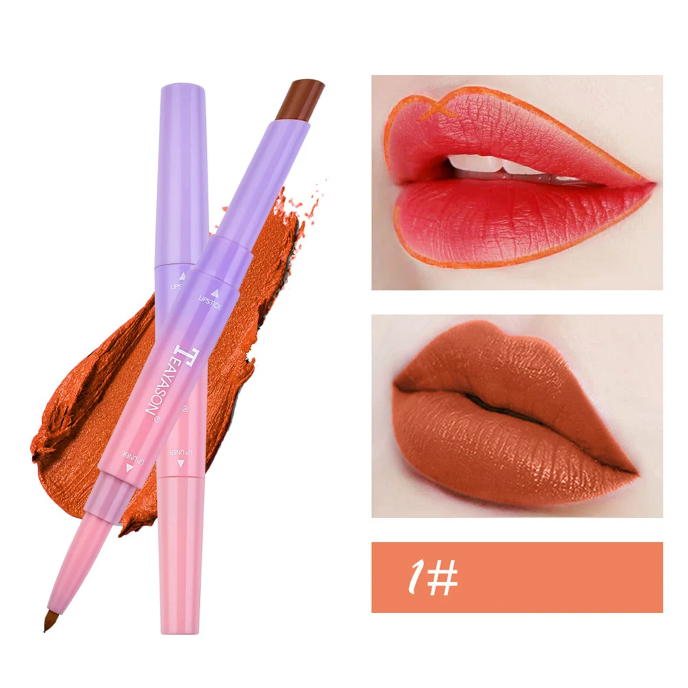 Новинка помада матовая стойкая губная карандаш для губ двусторонний увлажняющий