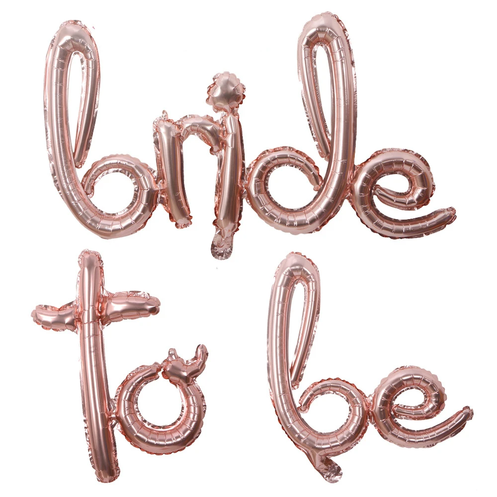 Цельный набор воздушных шаров с надписью Bride to Be из розового золота | Дом и сад