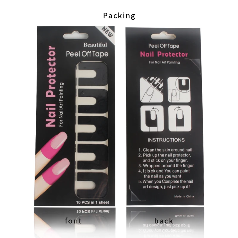 Для маникюра для кутикулы наклейка полировки краска Защита от перелива 1 лист/10