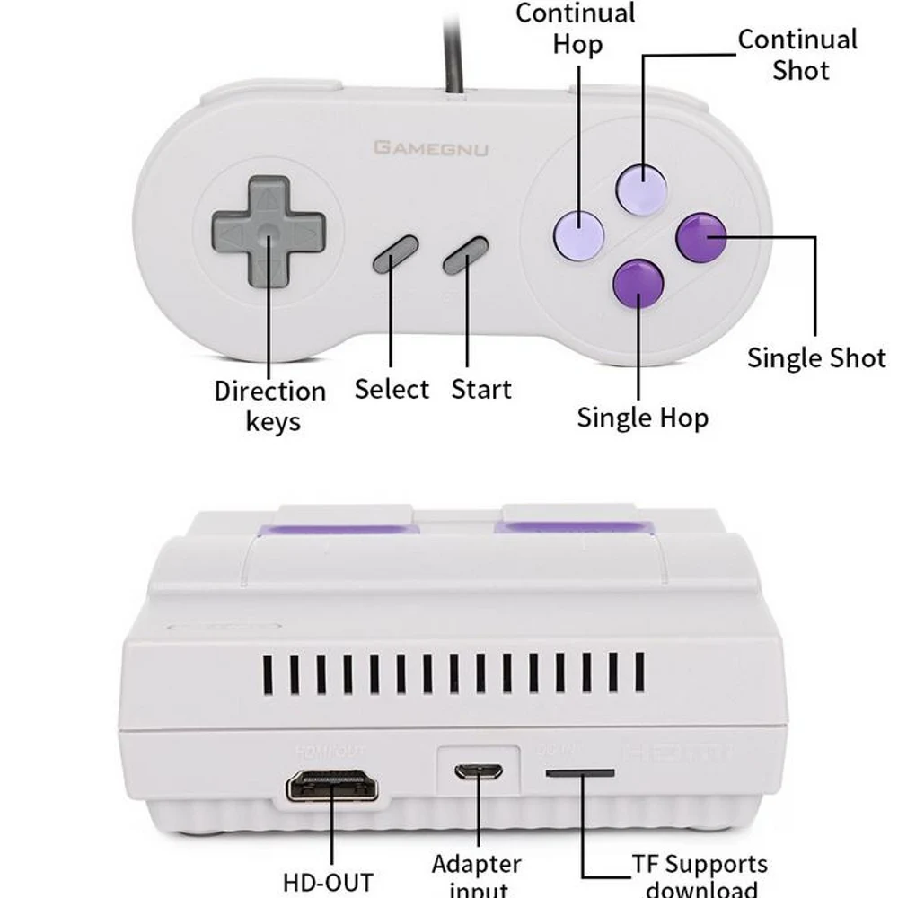 HD ТВ видео игровые консоли SNES 8 битный с 821 ПФС для игры двойной игровой плеер pal и