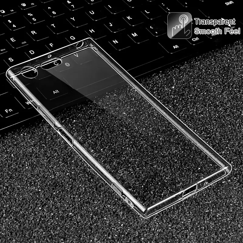 Защитный чехол IMAK с окружением для sony Xperia 10 Plus XZ3 XZ XZ2 Премиум мягкий чехол из ТПУ для G8141 G8142 полный чехол матовый чехол - Цвет: Прозрачный