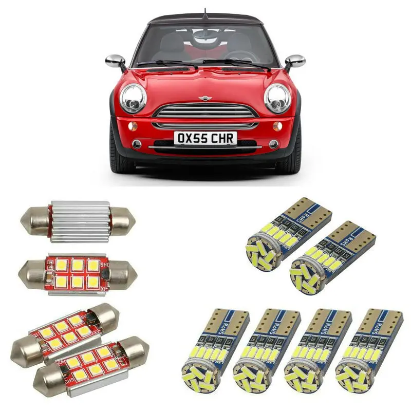

Interior led Car lights For mini convertible r52 cabrio cooper bulbs for cars License Plate Light 12pc