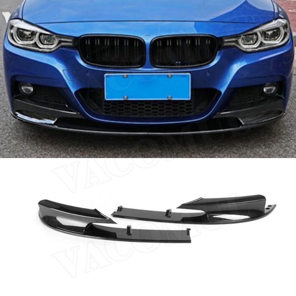 Передний спойлер для BMW 3 серии F30 M Sport 320i 325i 328i 330i 335i 2012 2018 ABS углеродный вид черная
