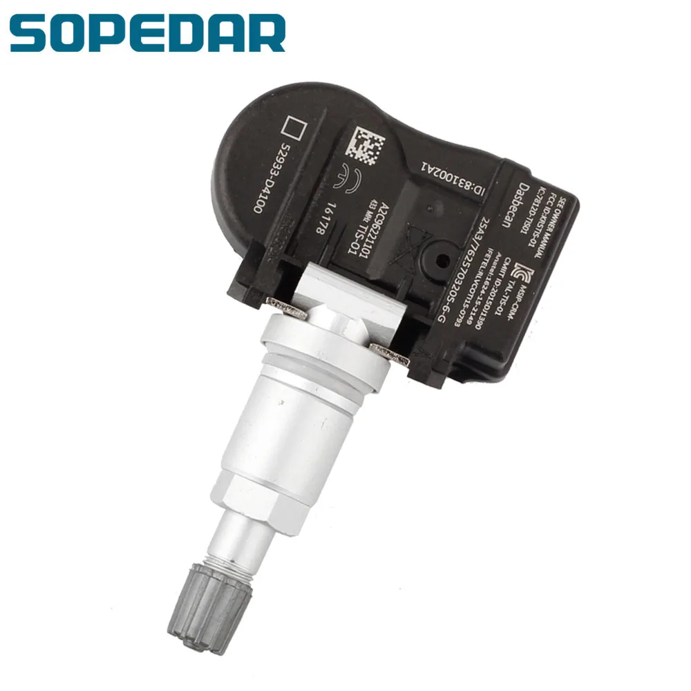Датчик мониторинга давления в шинах SOPEDAR TPMS 433 МГц 52933-D4100 для KIA Optima Sportage Hyundai Elantra I30
