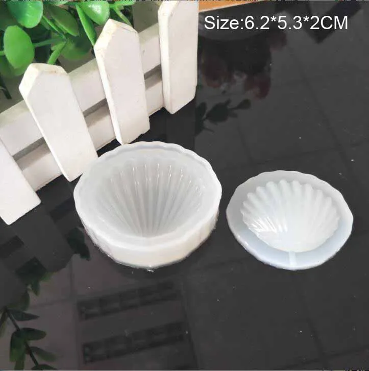 Shell Инъекции воды полые силиконовые ювелирные изделия формы DIY ремесло ракушки сердце круглая звезда ручной работы серьги брелок формы ювелирные изделия инструменты - Цвет: Shell