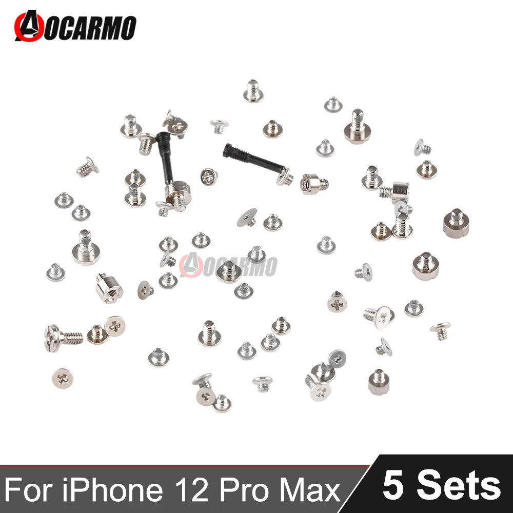 

5 комплектов для iPhone 12 Pro Max 12ProMax Внутренние Винты для материнской платы полный комплект с нижними болтами запасные части