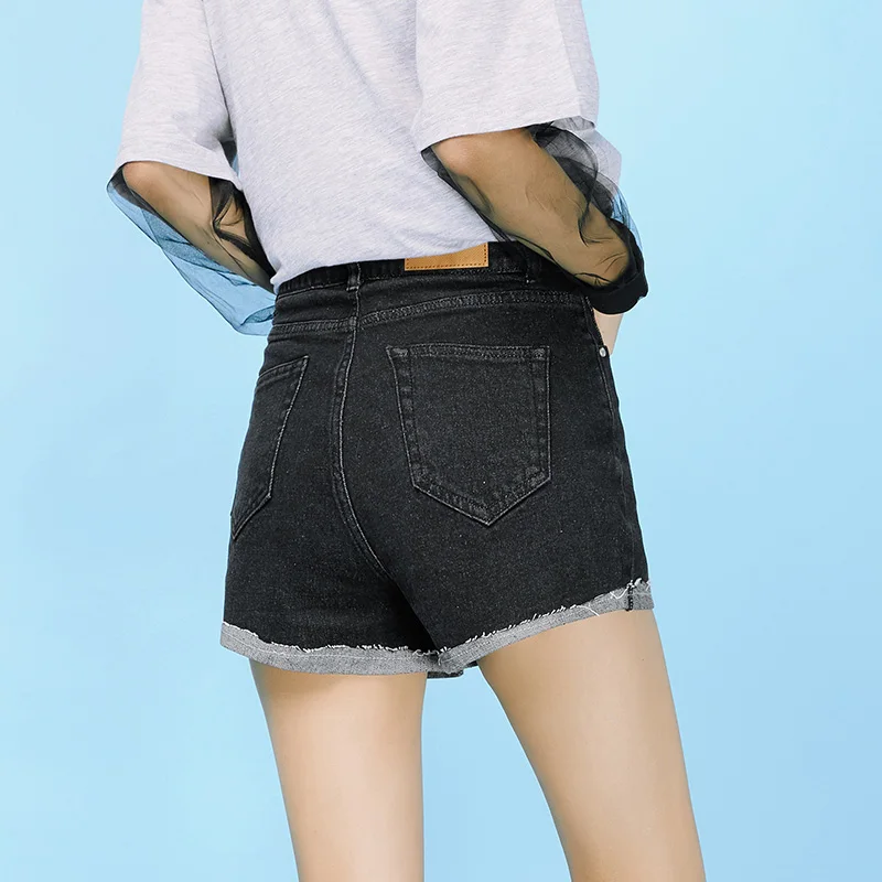 LEIJIJEANS новинка большие размеры женские летние джинсовые шорты двубортные с