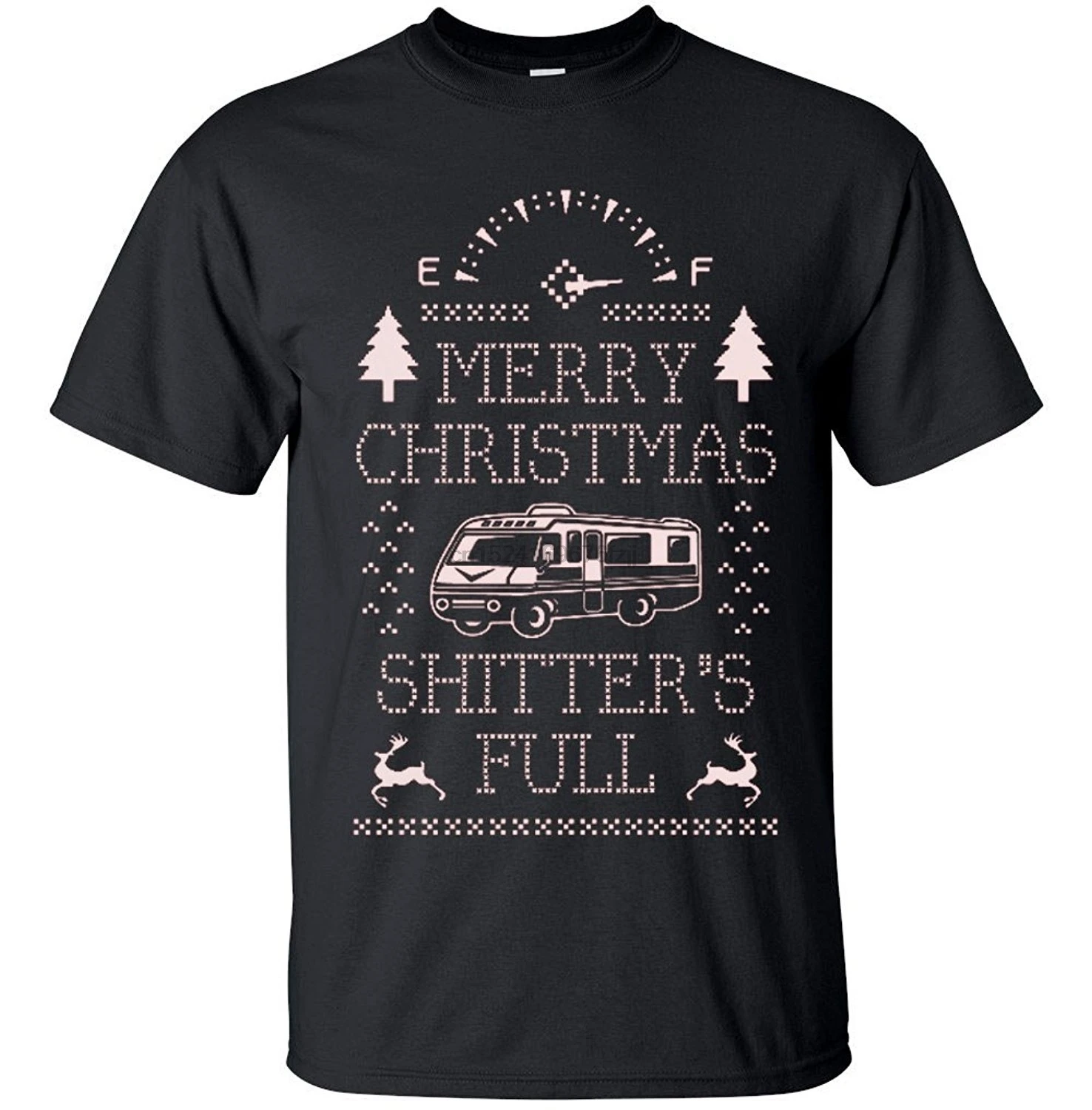 Мужская уродливая Рождественская футболка с надписью Merry Christmas Shitters |
