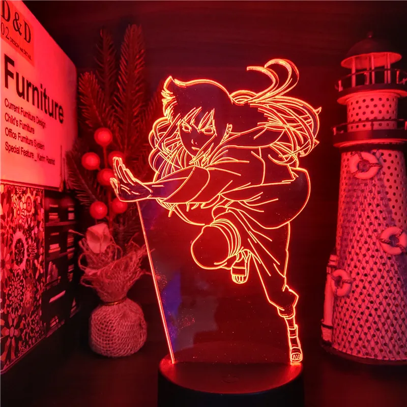 Акриловая 3d лампа Naruto Hinata светодиодный ночник в стиле аниме для спальни