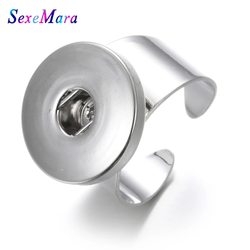 Новое ювелирное изделие для поделок серебряное кольцо кнопок 18 мм кнопки