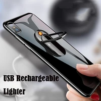 gifts for men creative usb rechargeable electric lighter gadgets for men mobile phone bracket lighters smoking dropship supplier