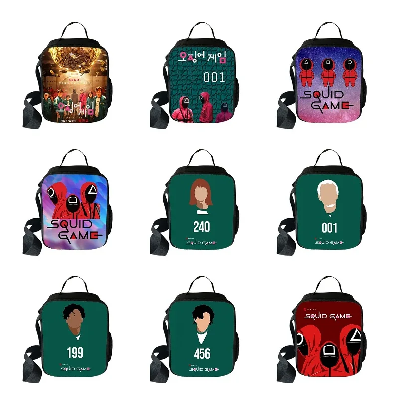 

Squid game Lunch bag Schoolbag Travel Backpack Shoulder Bag Pencil Case for Friends Students L2