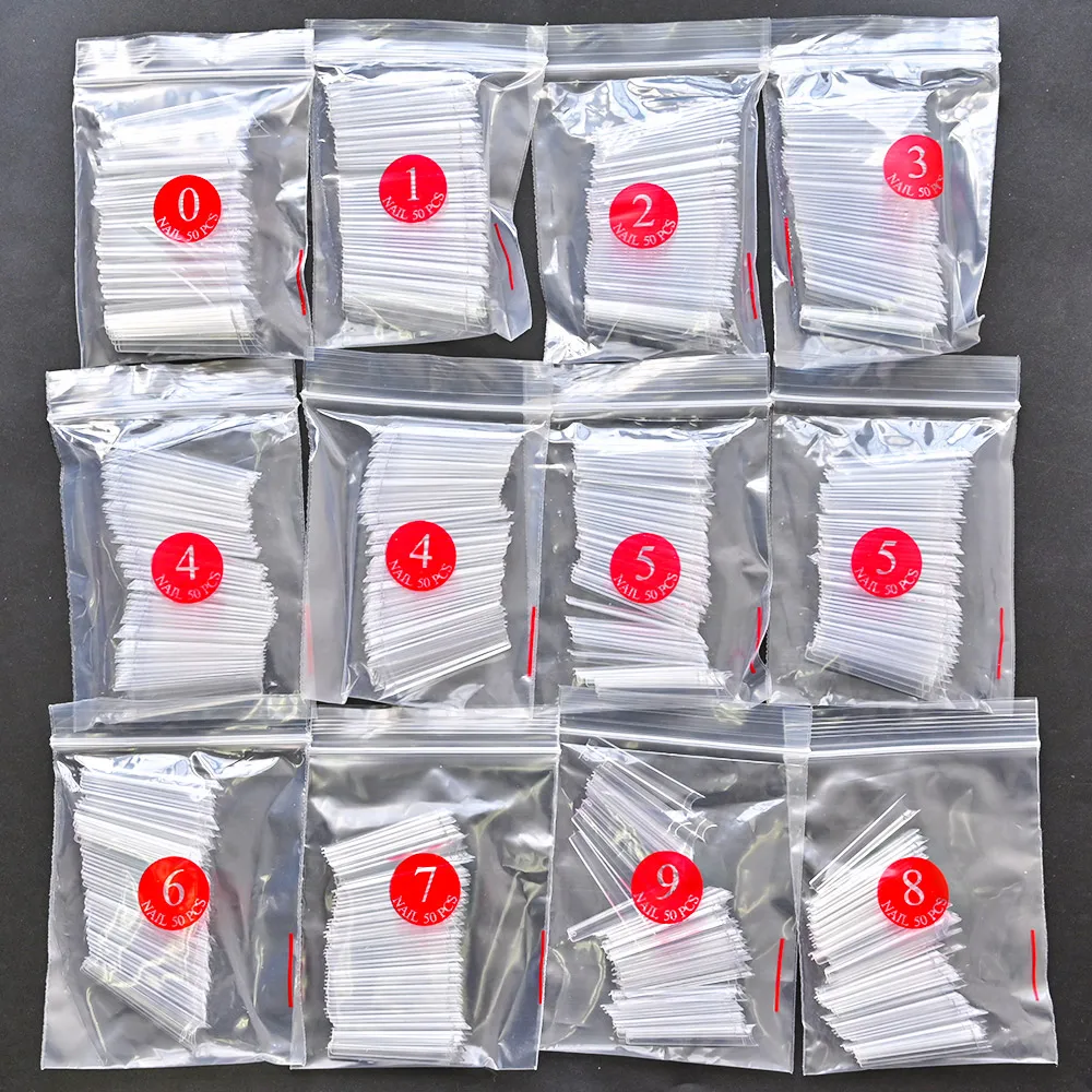 

600pc Stiletto C-Curve False Nails 4.3-5.5cm Coffin ABS Korean Salon Nature/Clear Artificial Ballerina Half Nail Fake Tips TD83#