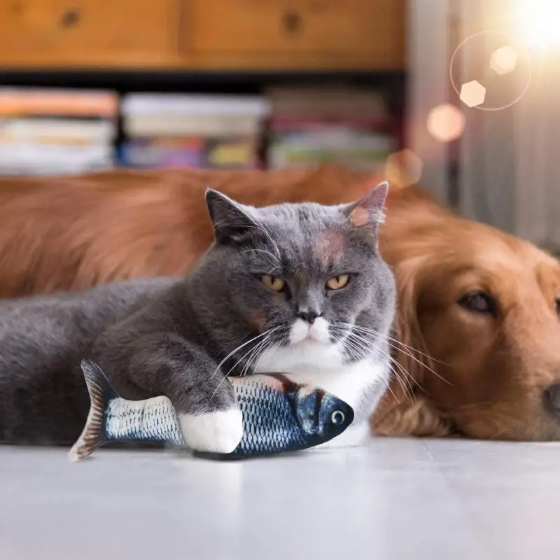 

Pet Cat Fish Toy Flopping Fish Cat Toy Moving Fish Toy for Cats Interactive Pets Chew Bite Supplies Catnip Perfect for Biting