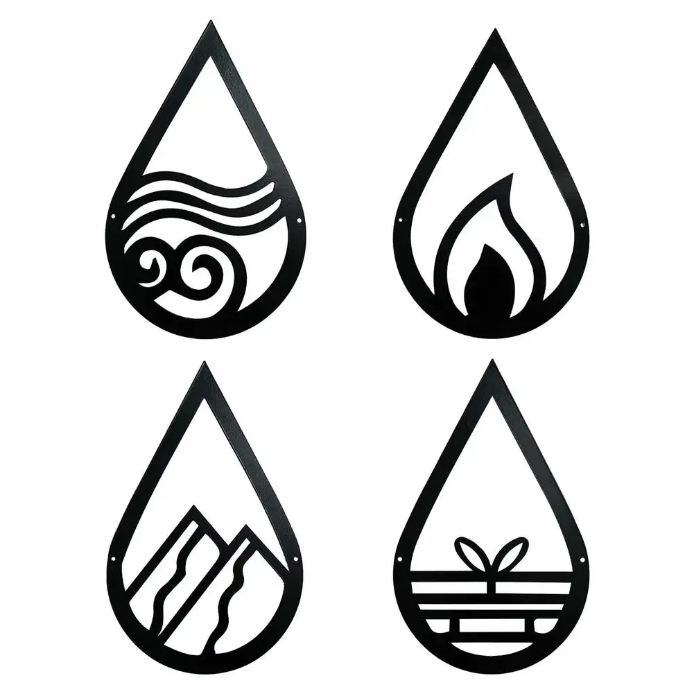 

Настенный декор с четырьмя элементами, металлический фотоэлемент идеально подходит для медитации практики и демонстрации