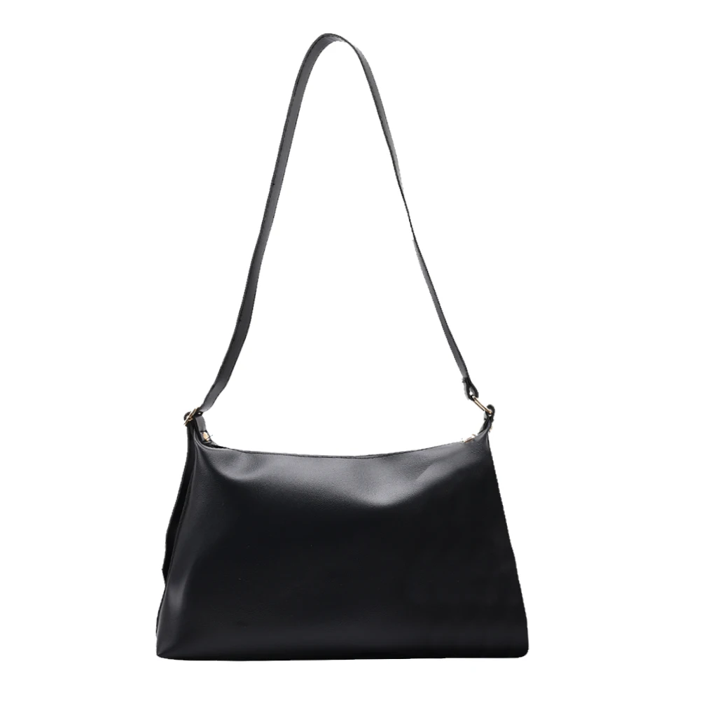 

Fashion Exquisite Shopping Bag Simple Daily Messenger Bag Female Solid PU Big Capacity Shoulder Commuter Totes