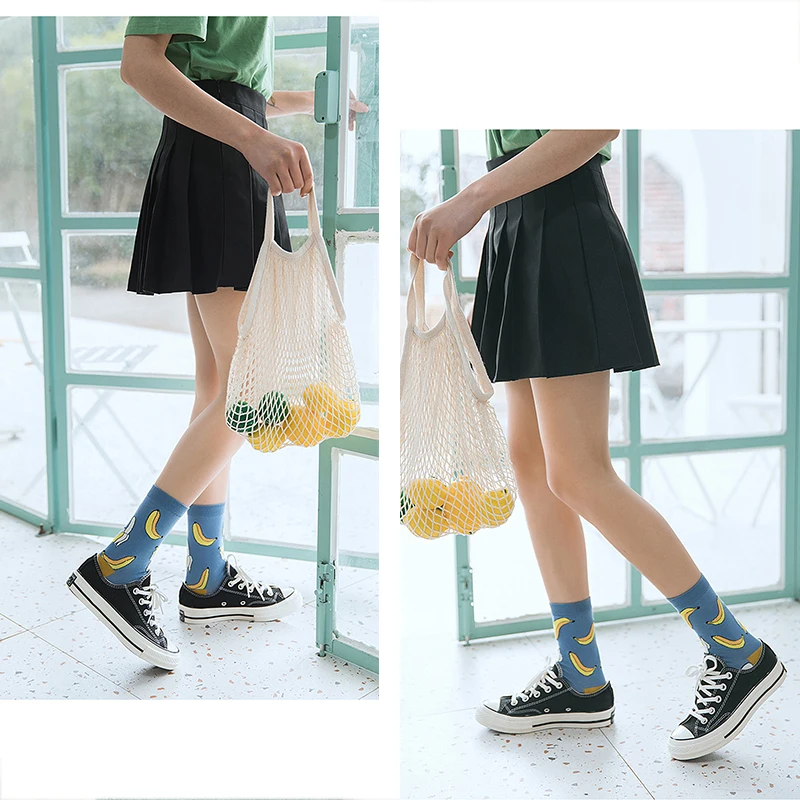 Женские носки модные повседневные женские хлопковые с рисунком арбуза авокадо