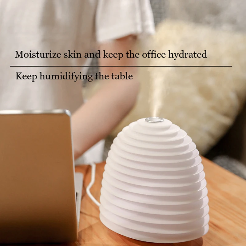 

ELOOLE Mini USB Air Humidifier Hydrating Humidification Atomizer Aromatherapy Oil Diffuser With Night Light For Home Car