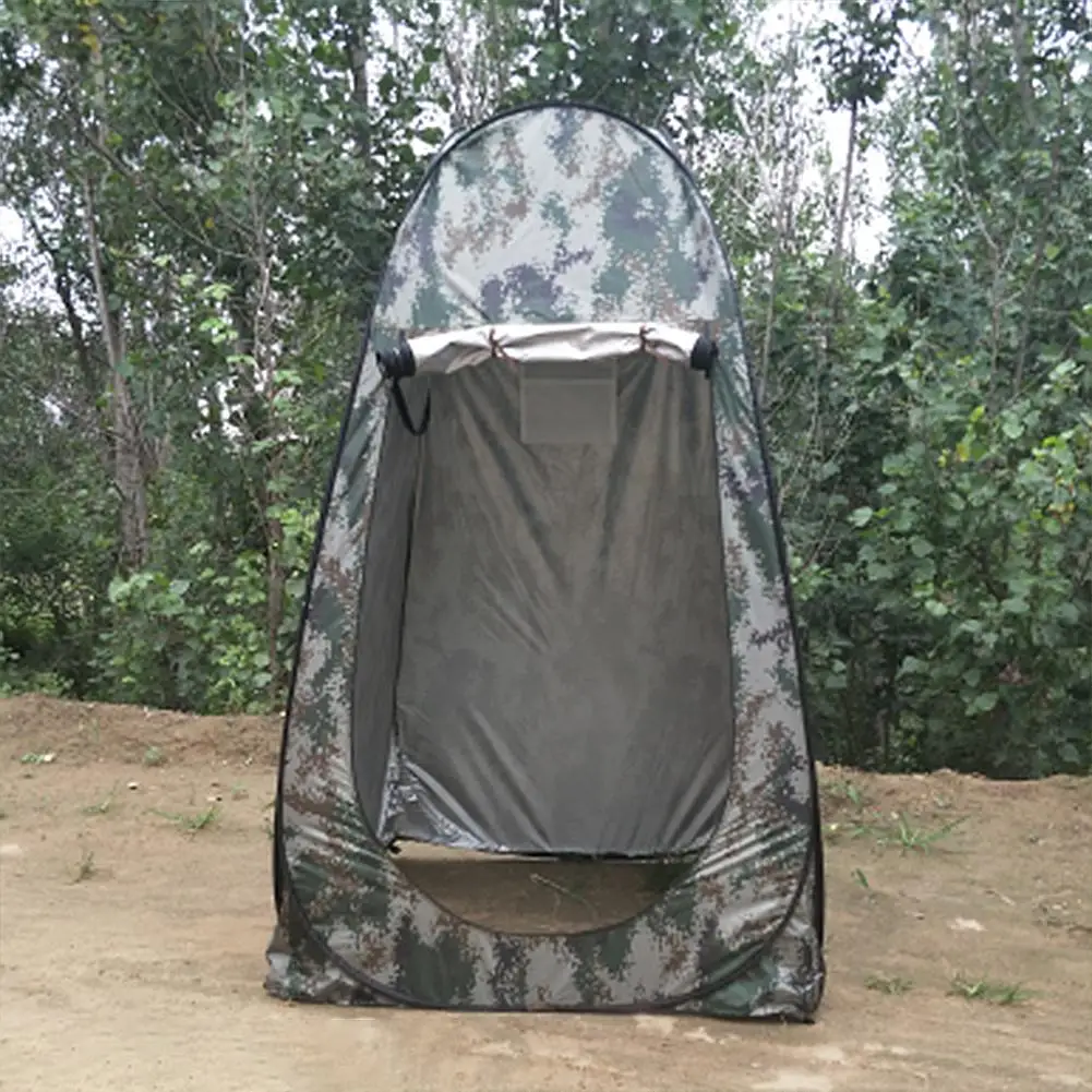 Newest Toilet Tent Portable Privacy Shower Camping Pop Up Camouflage UV Function Outdoor Quick Opening Dressing | Спорт и