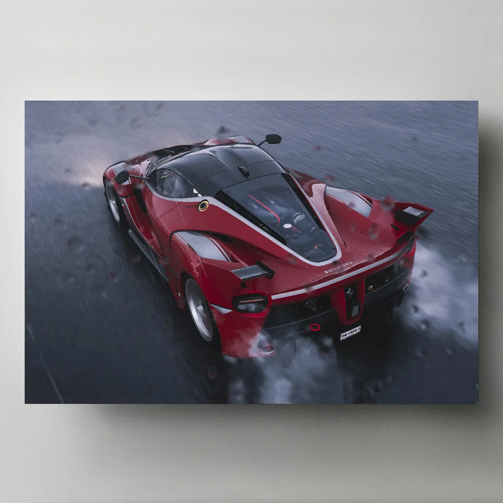 Картины на холсте Супер спортивный шрам железная дорога красные гоночные