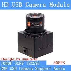 Manual Fixed Focus CCTV Video Star Light Low illumination 2MP 1080P SONY IMX291 Webcam UVC Plug Play USB Camera with Case