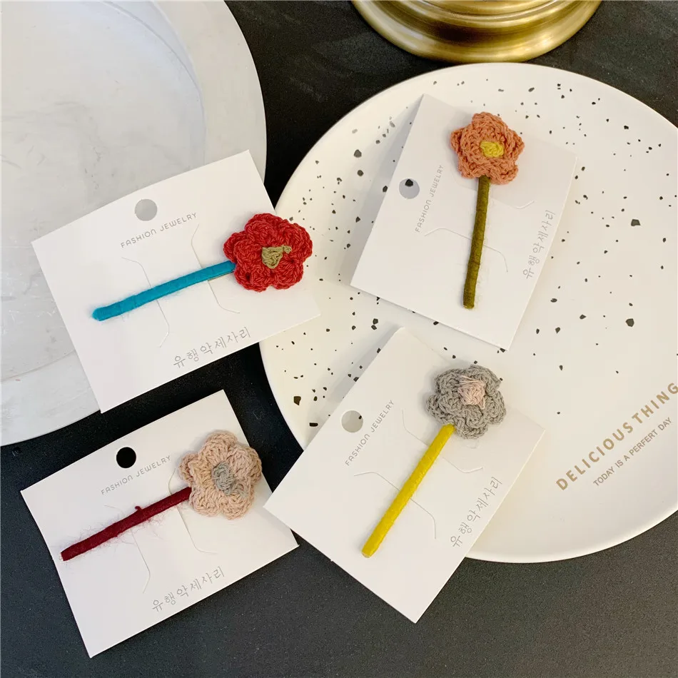 

Wool Flower Hair Clip Word Clip Crab Hair Clips For Girls Big Hair Elastic Bow Vintage Korean Hairpin Accessories Jewelry Style