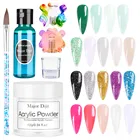 Лак для ногтей Акриловые пудры набор маникюрный набор резьба Нейл-арт гель для наращивания маникюр набор инструментов акриловая пудра для ногтей