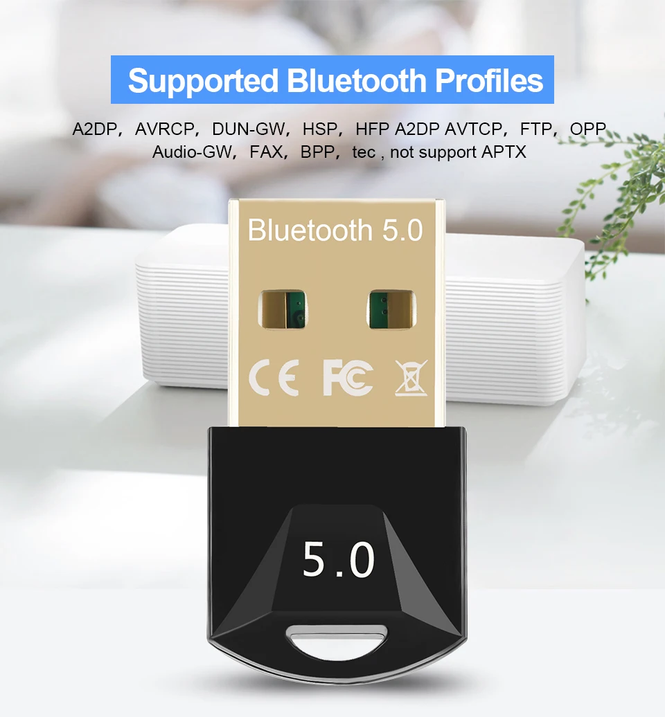 USB Bluetooth 5 0 адаптер приемник ключ 4 для ПК ноутбука BT передатчик | Компьютеры и офис