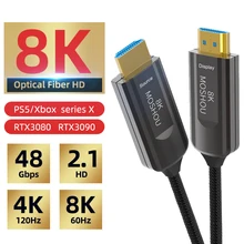 Moshou HDMI-compatible 2.1 Cable 8K @60Hz 4K@120Hz 48Gbps Fiber Optic Ultra High Speed HDR eARC for RTX 3070/3080/RTX3090/PS5