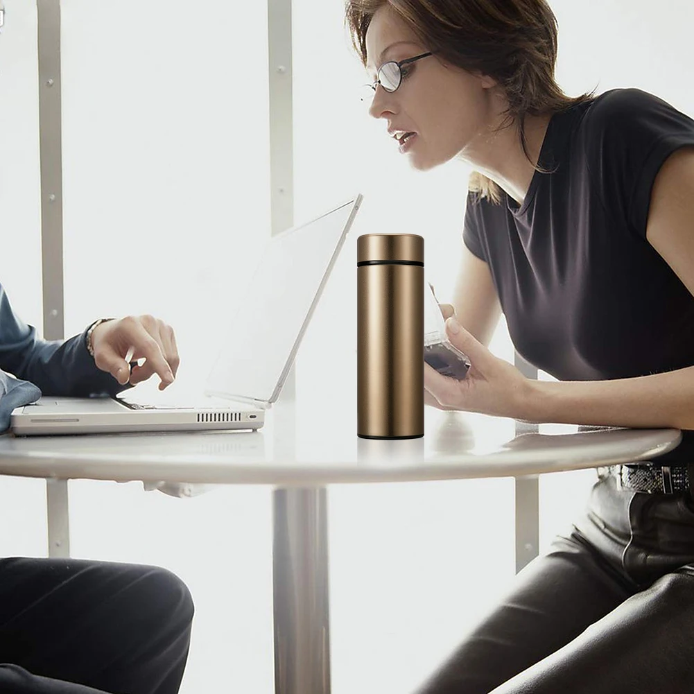 Стильная умная бутылка для горячей воды из нержавеющей стали с сенсорным ЖК