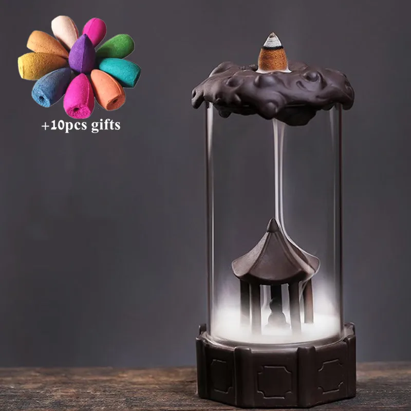 Керамическая курильница для благовоний ГОРЕЛКА со стеклянным покрытием