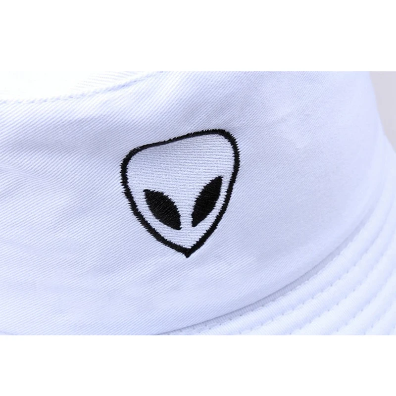 Складная Панама унисекс с вышивкой и инопланетянином летняя пляжная шляпа от