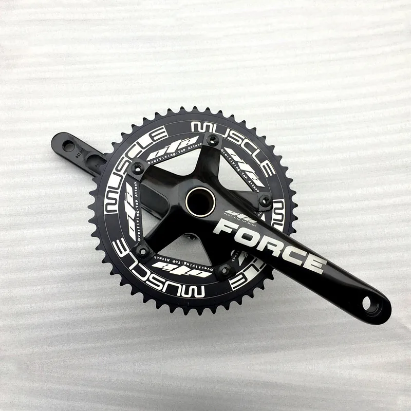 Track Crankset Fixie Bike Parts Single Speed Bicycle Crank Fixed Gear Crank 48T 170mm BCD130 Alumniun Alloy with Hollowtech BB