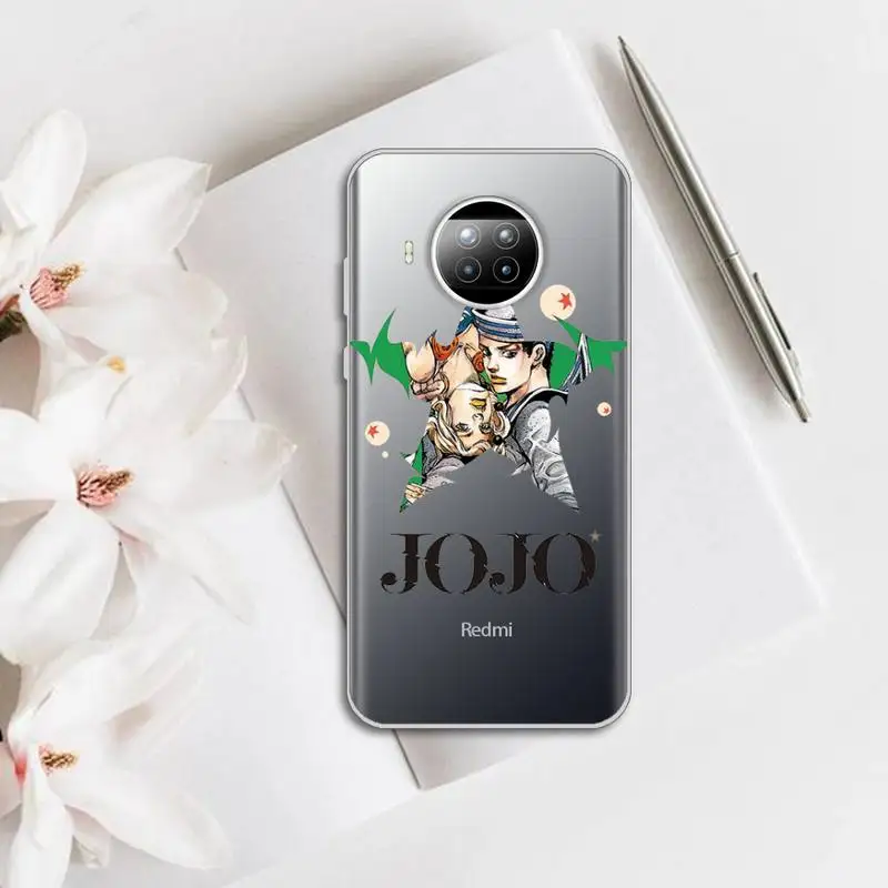 

JOJOS BIZARRE ADVENTURE JoJo Anime Phone Case Transparent for Xiaomi Redmi note 10 t 8 9 pro lite 11