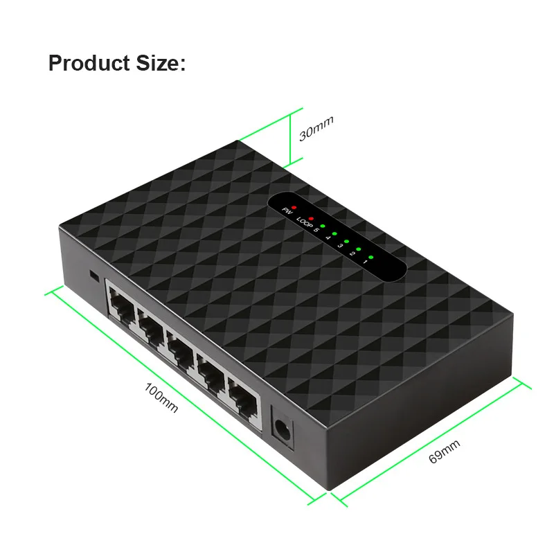 8 Port Gigabit Network Switch 1000Mbps RJ45 LAN Desktop Fast Ethernet Switching HUB Power Adapter for Home Monitor images - 6