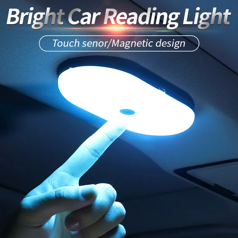 

Автомобильный светильник для чтения, перезаряжаемый Магнитный светодиодный ночной Светильник для автостайлинга, светильник для салона ав...