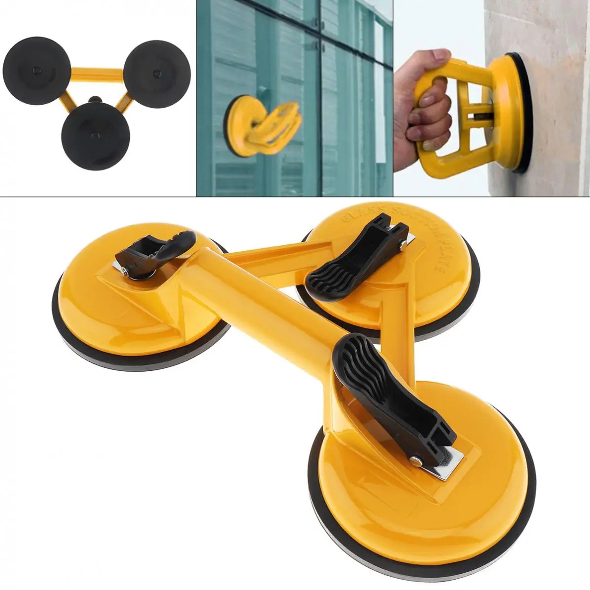 Присоска с тройной присоской из алюминиевого сплава Резиновой Присоской и ABS