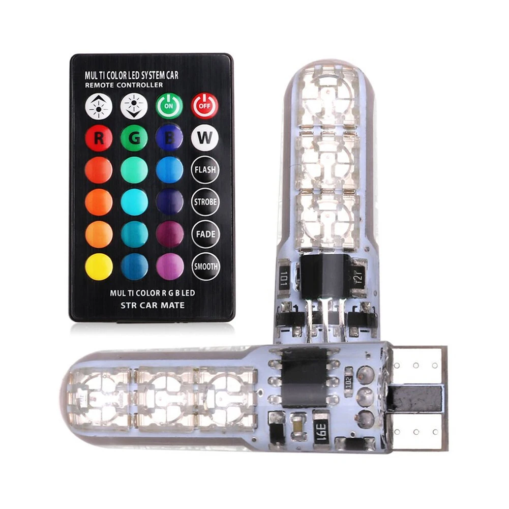 Автомобильный светильник с дистанционным управлением яркая лампа T10 из силикона